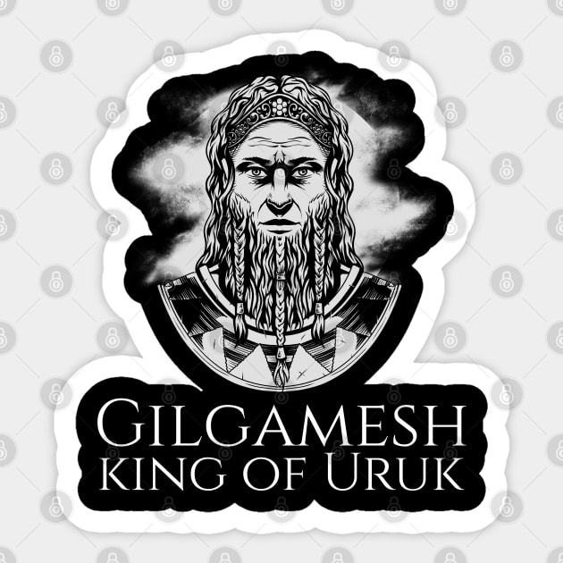 Ancient Epic Sumerian Mythology Gilgamesh King Of Uruk Sticker by Styr Designs